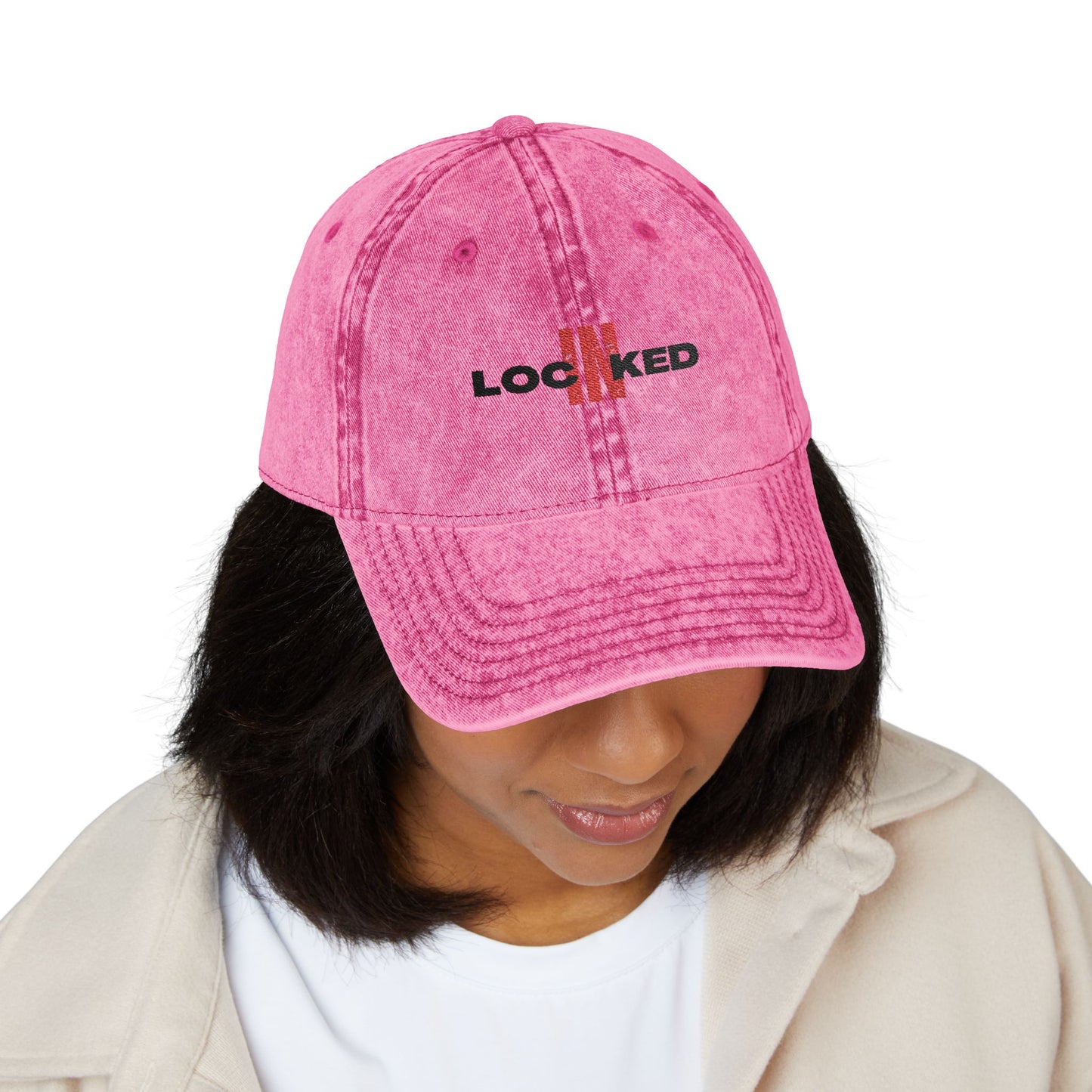 "Locked In" Vintage Embroidered Cap