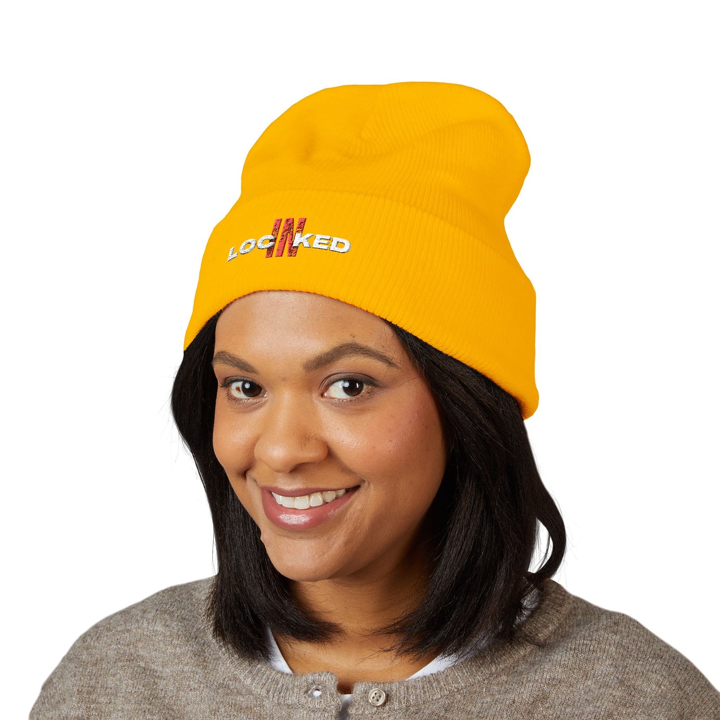 "Locked In" Cuffed Beanie