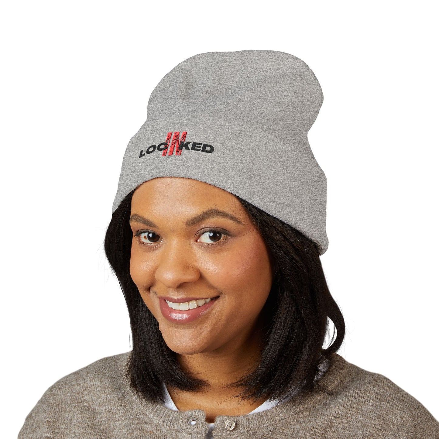 "Locked In" Cuffed Beanie