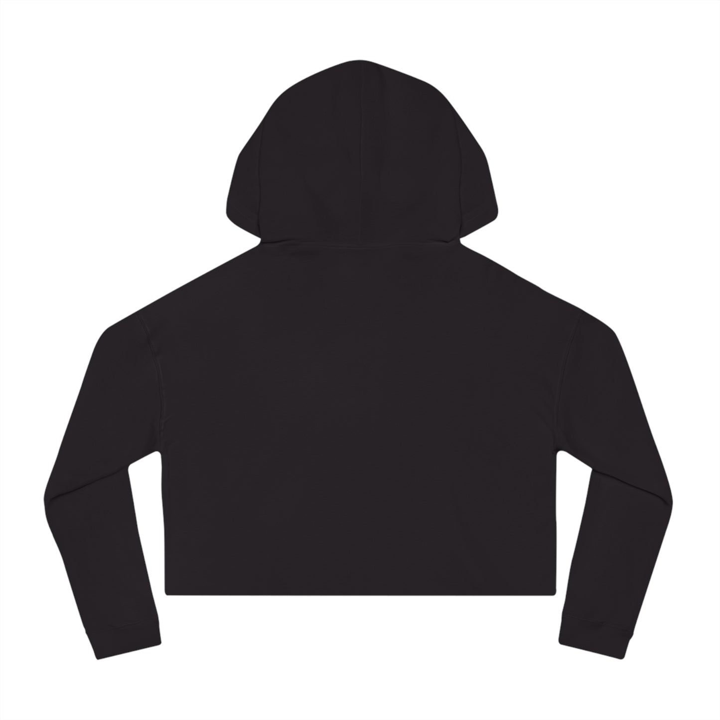 "Locked In" Cropped Hooded Sweatshirt (WHITE PRINT)