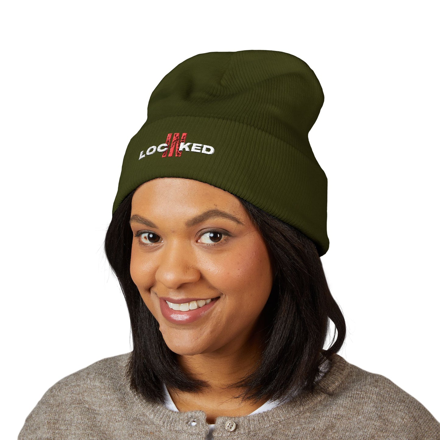 "Locked In" Cuffed Beanie