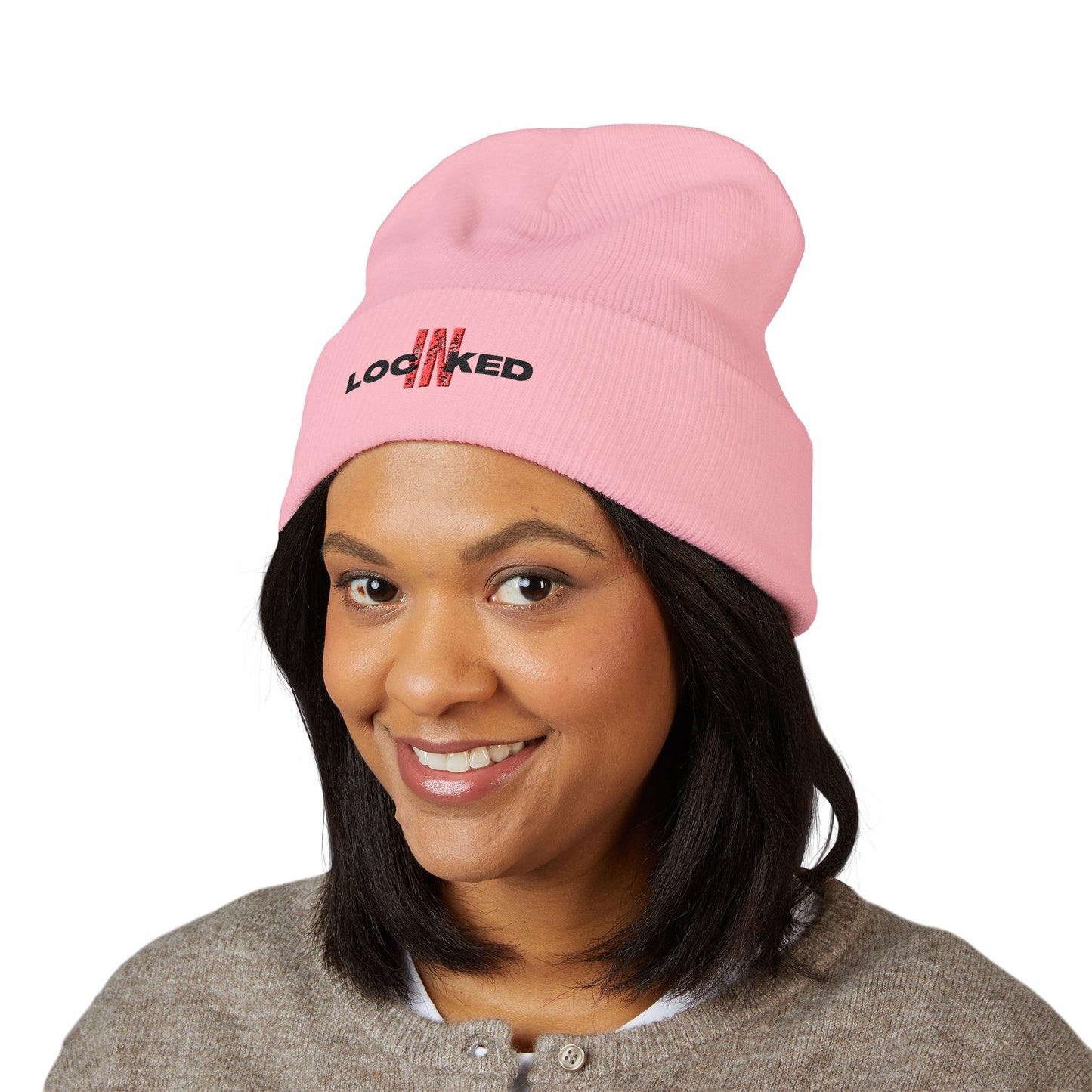 "Locked In" Cuffed Beanie