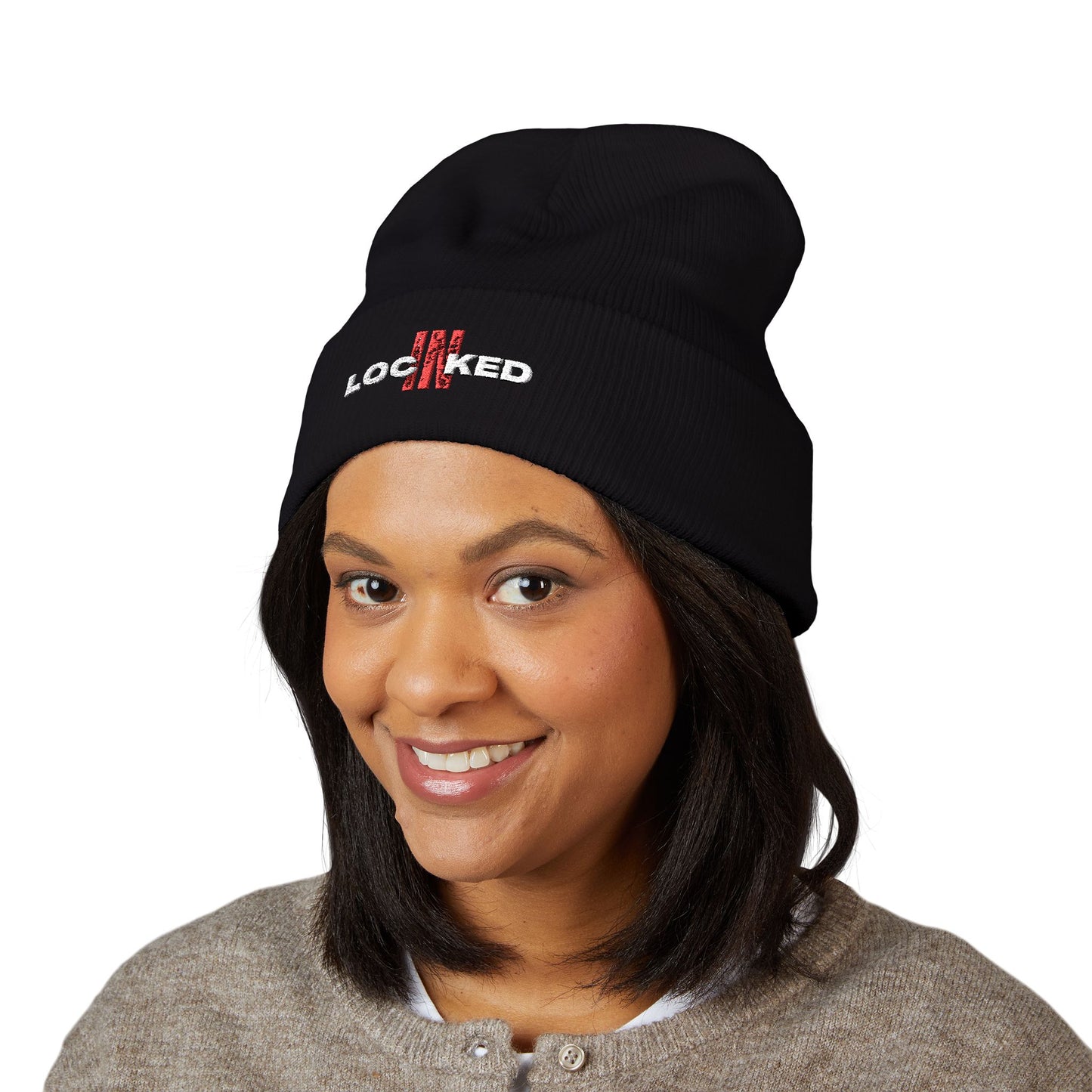 "Locked In" Cuffed Beanie
