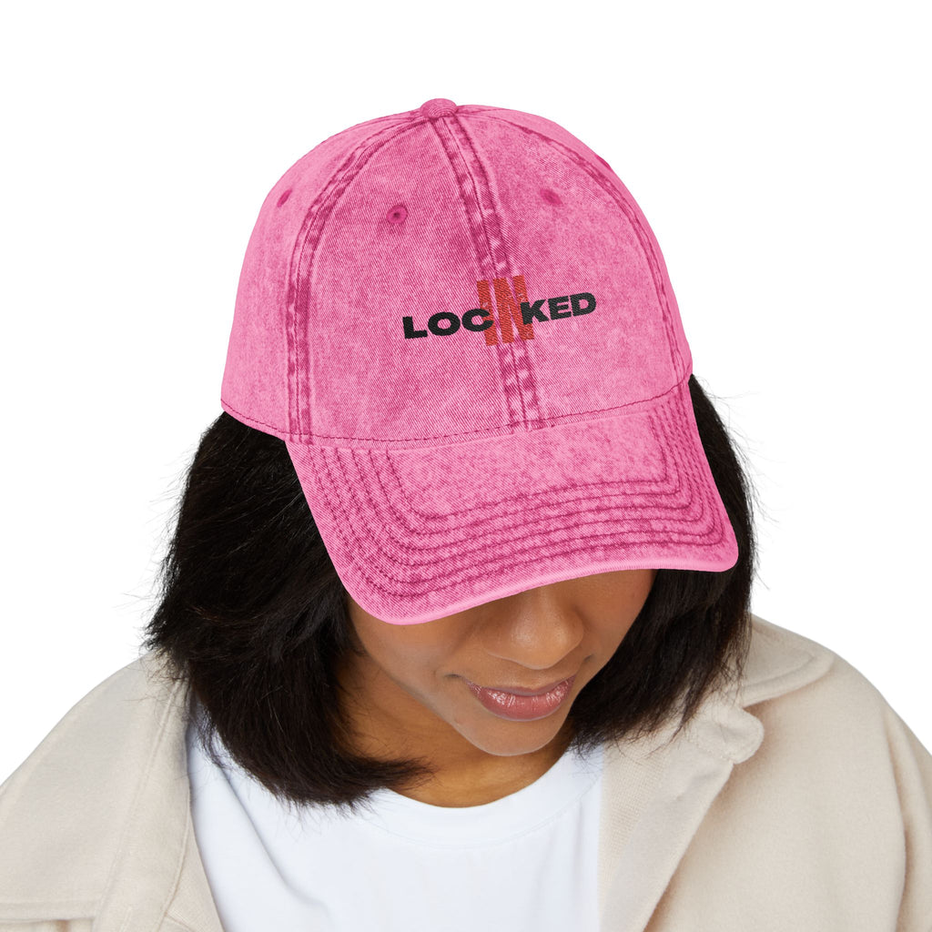 "Locked In" Vintage Embroidered Cap