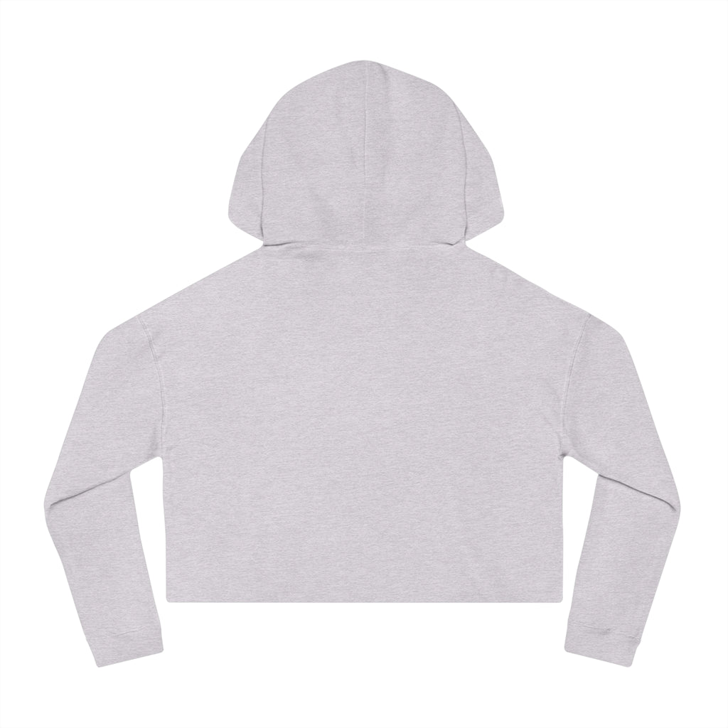 "Locked In" Cropped Hooded Sweatshirt (BLACK PRINT)