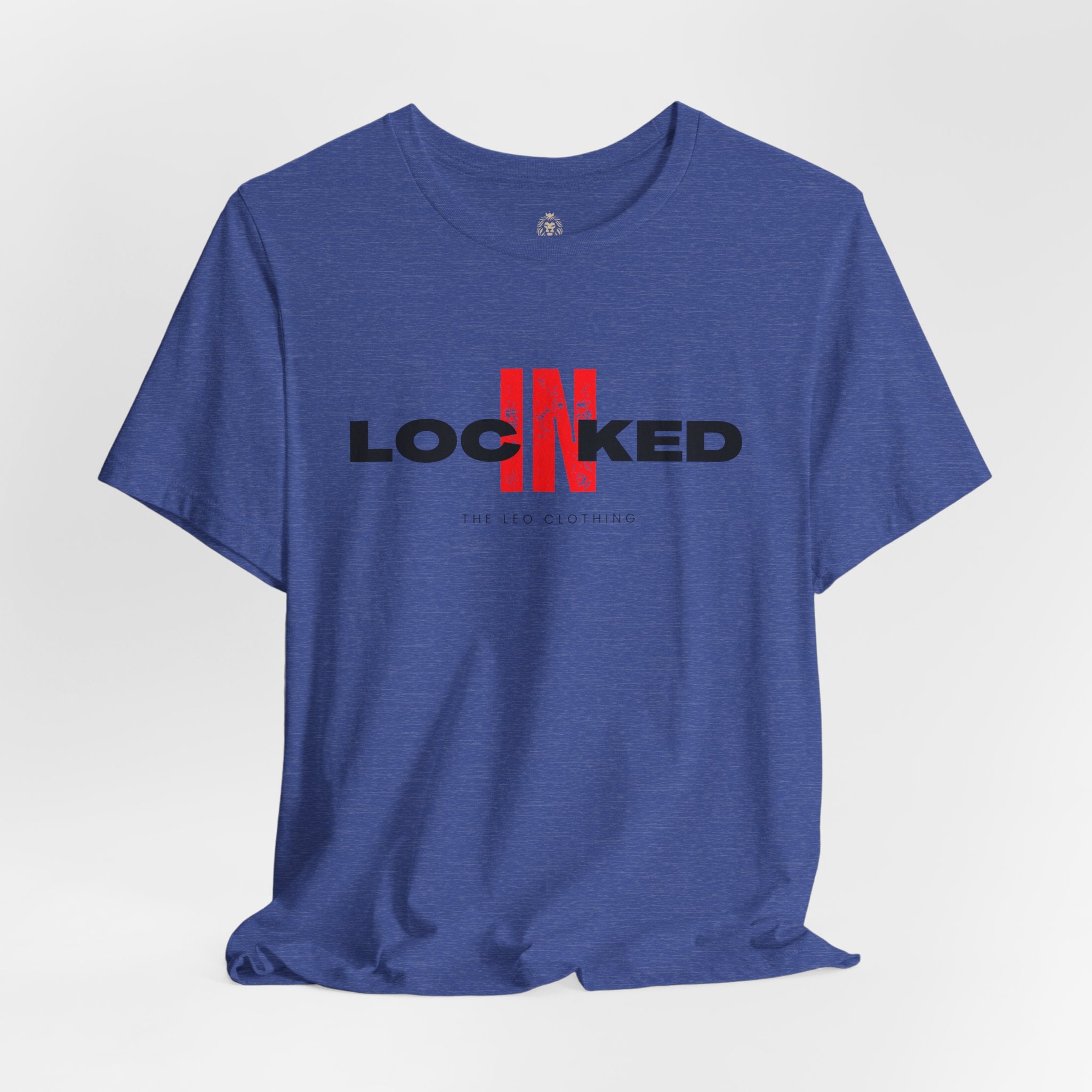 Locked In Graphic Tee — “LOCKINED” Red Accent Motivational Shirt