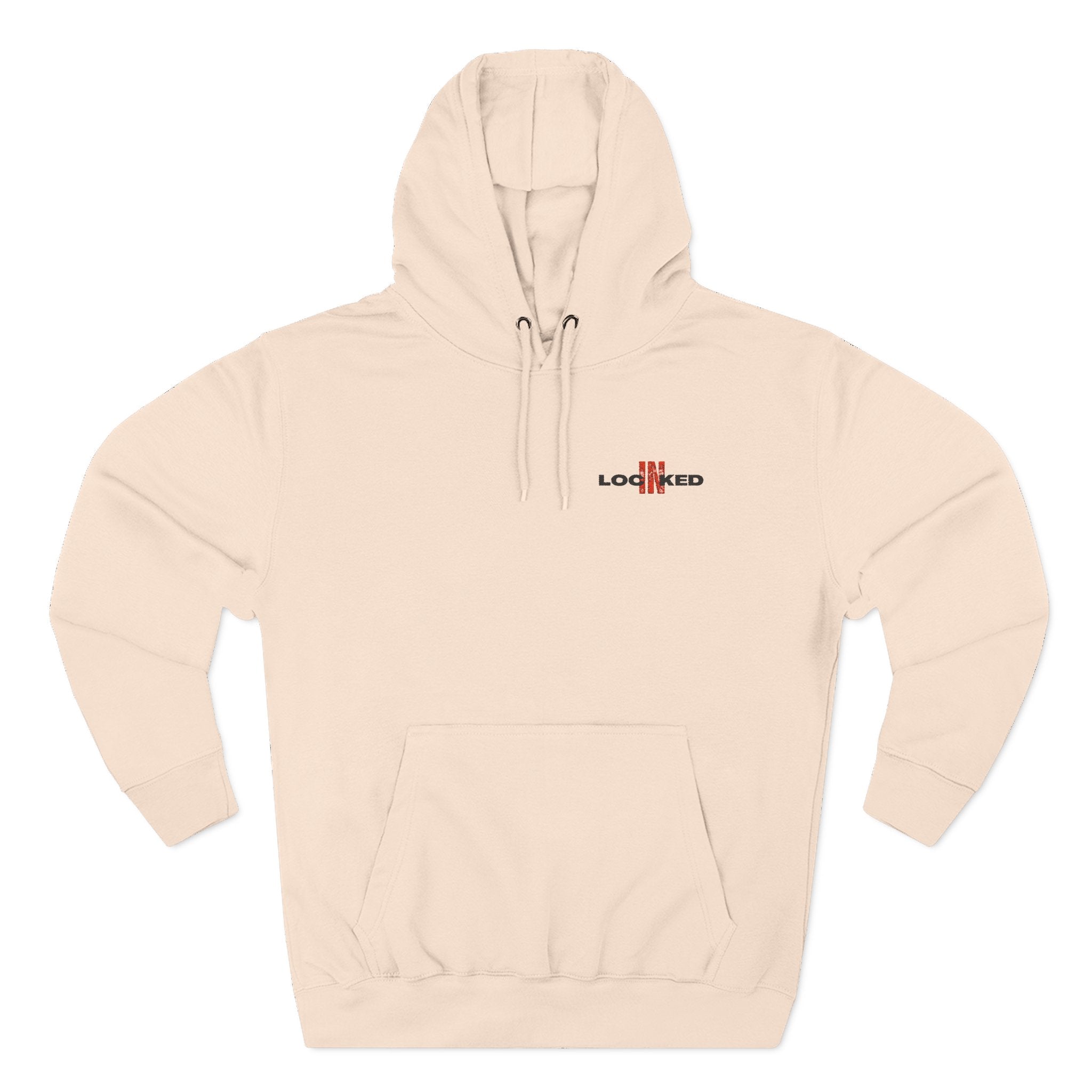 "LOCKED IN" - Embroidered Hoodie (BLACK)
