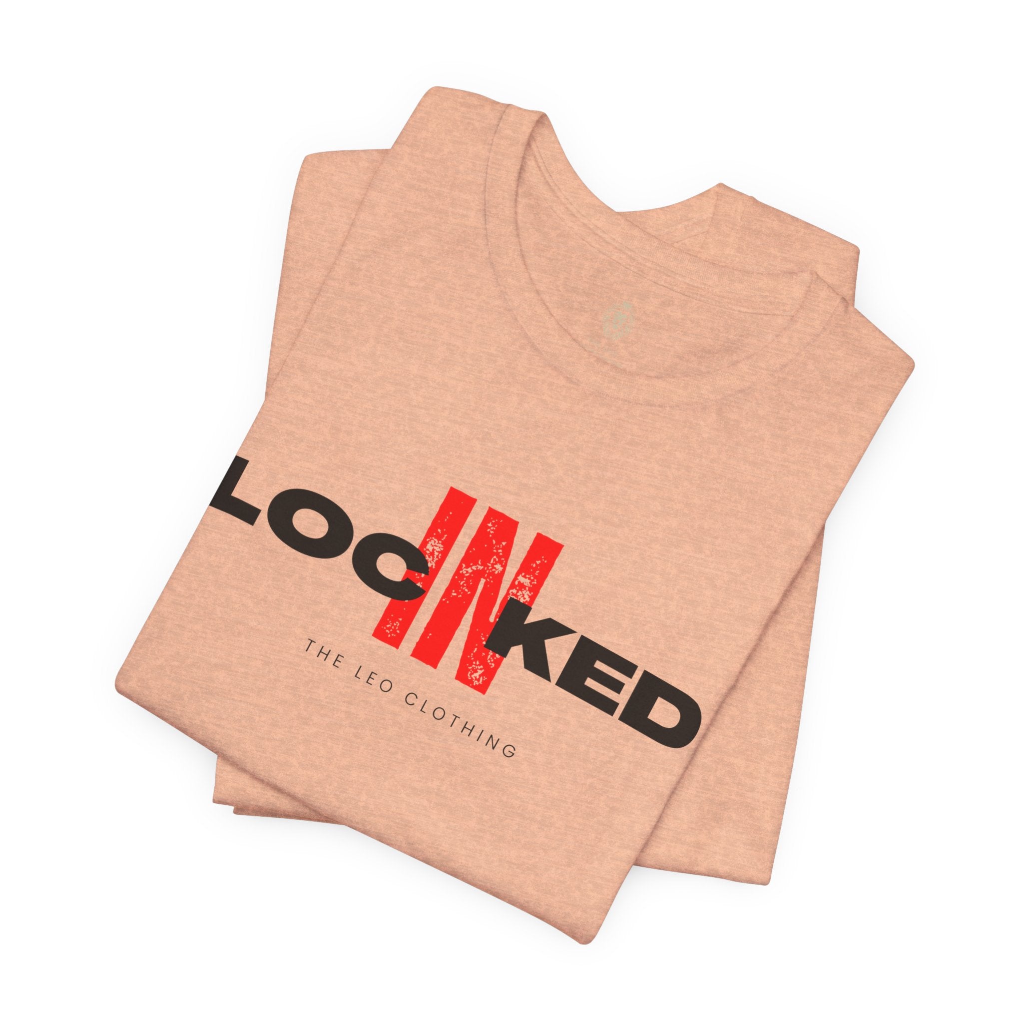 Locked In Graphic Tee — “LOCKINED” Red Accent Motivational Shirt