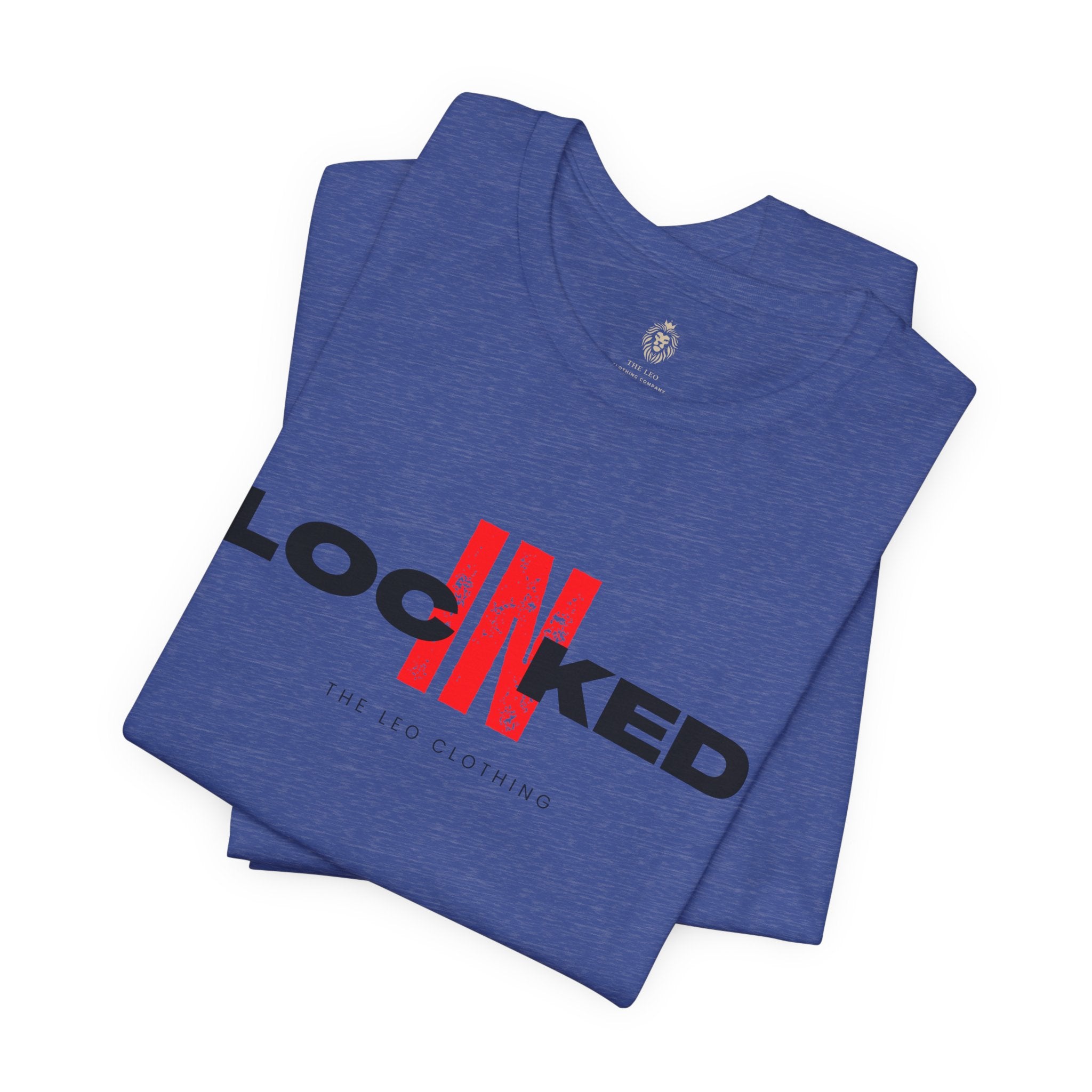 Locked In Graphic Tee — “LOCKINED” Red Accent Motivational Shirt