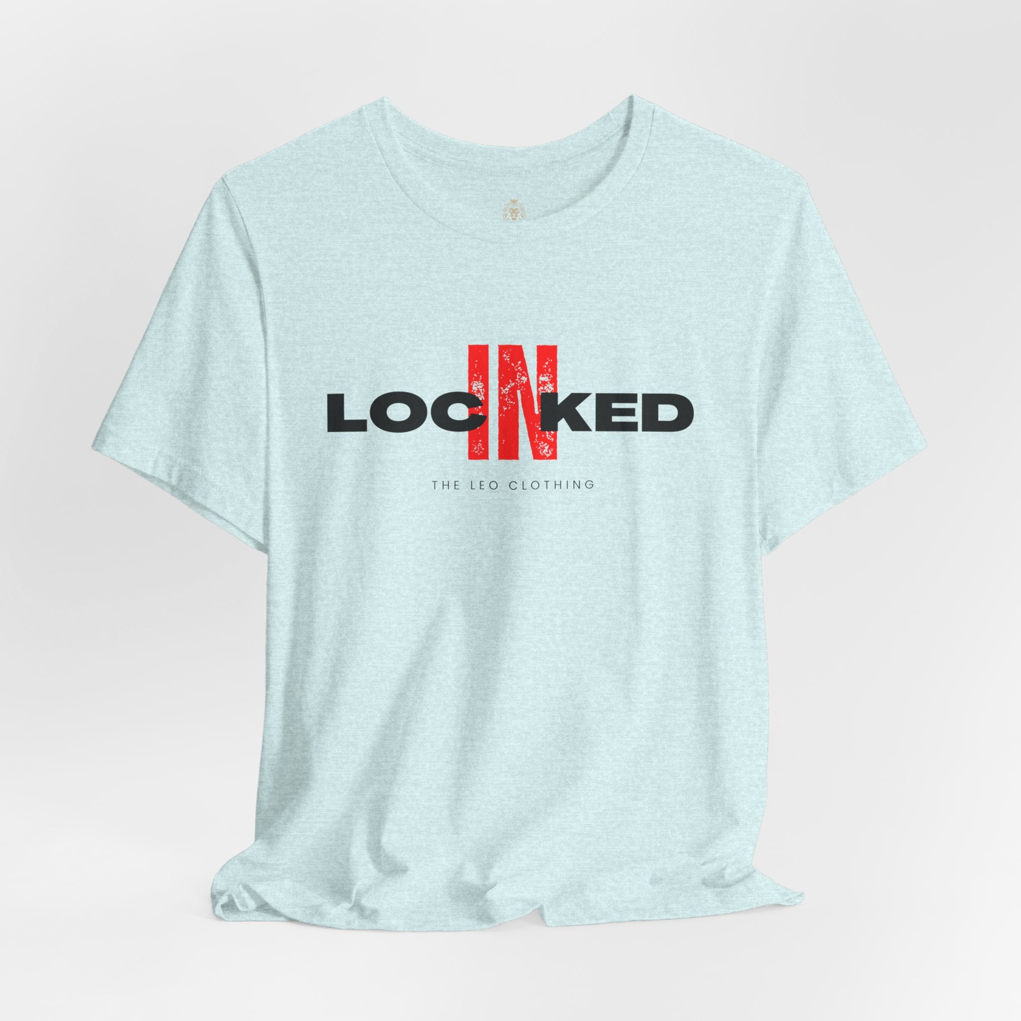 Locked In Graphic Tee — “LOCKINED” Red Accent Motivational Shirt