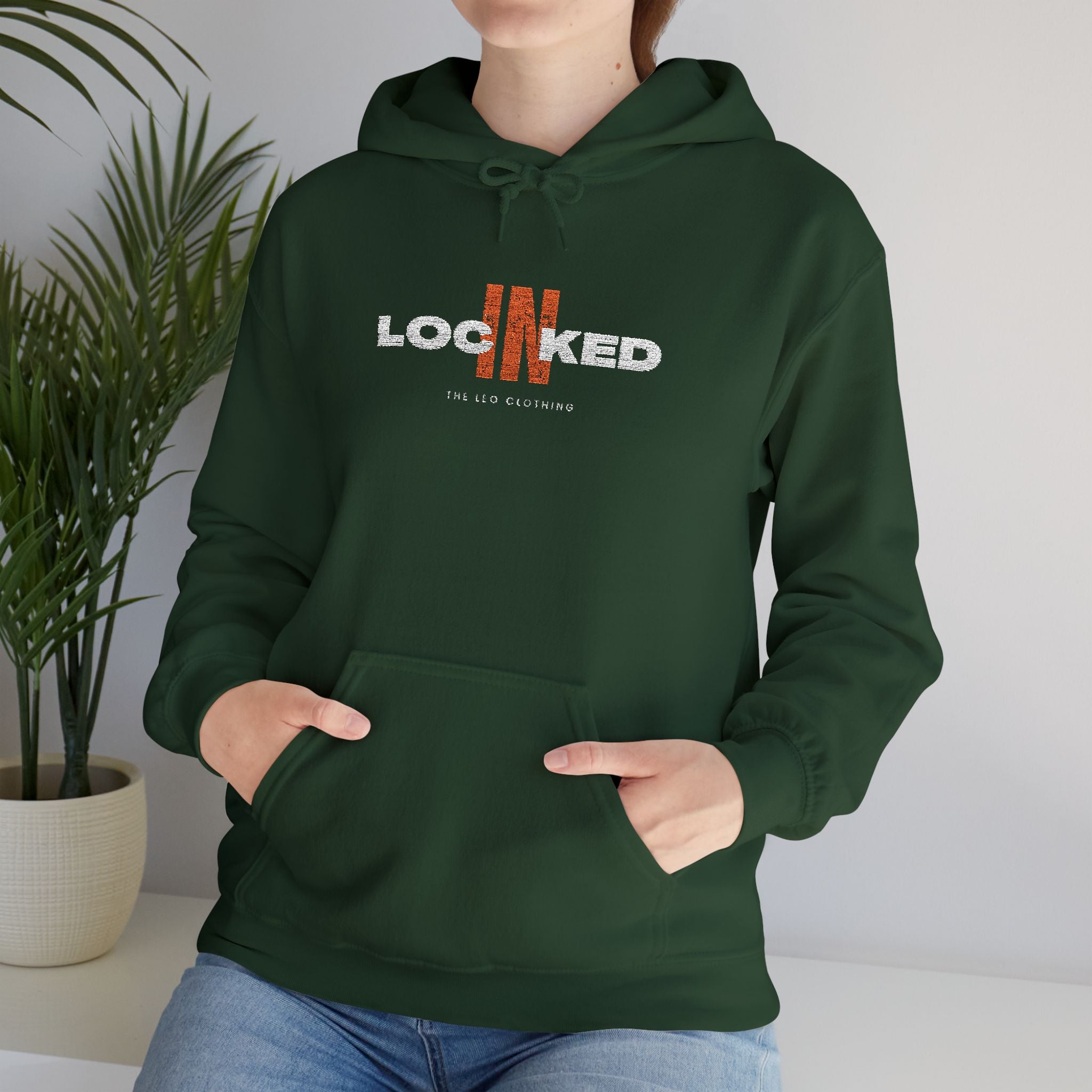 "Locked In" Graphic Hoodie — Premium Dark Text Streetwear