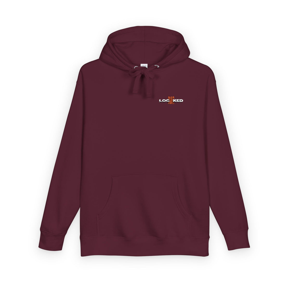 "LOCKED IN" - Embroidered hoodie (White Text)