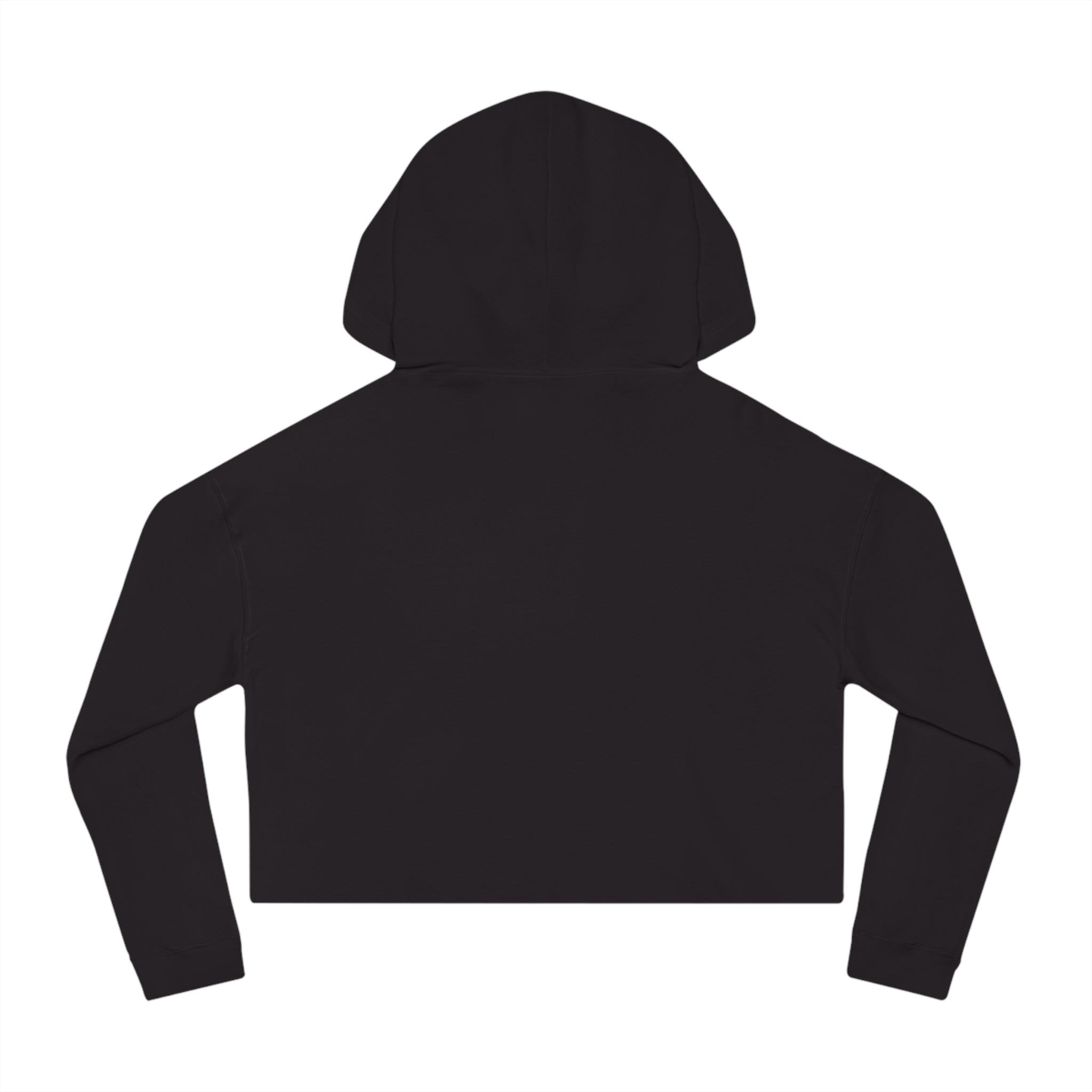 "Locked In" Cropped Hooded Sweatshirt (WHITE PRINT)