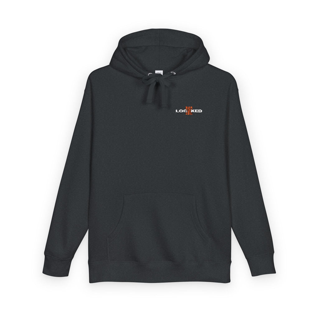 "LOCKED IN" - Embroidered hoodie (White Text)