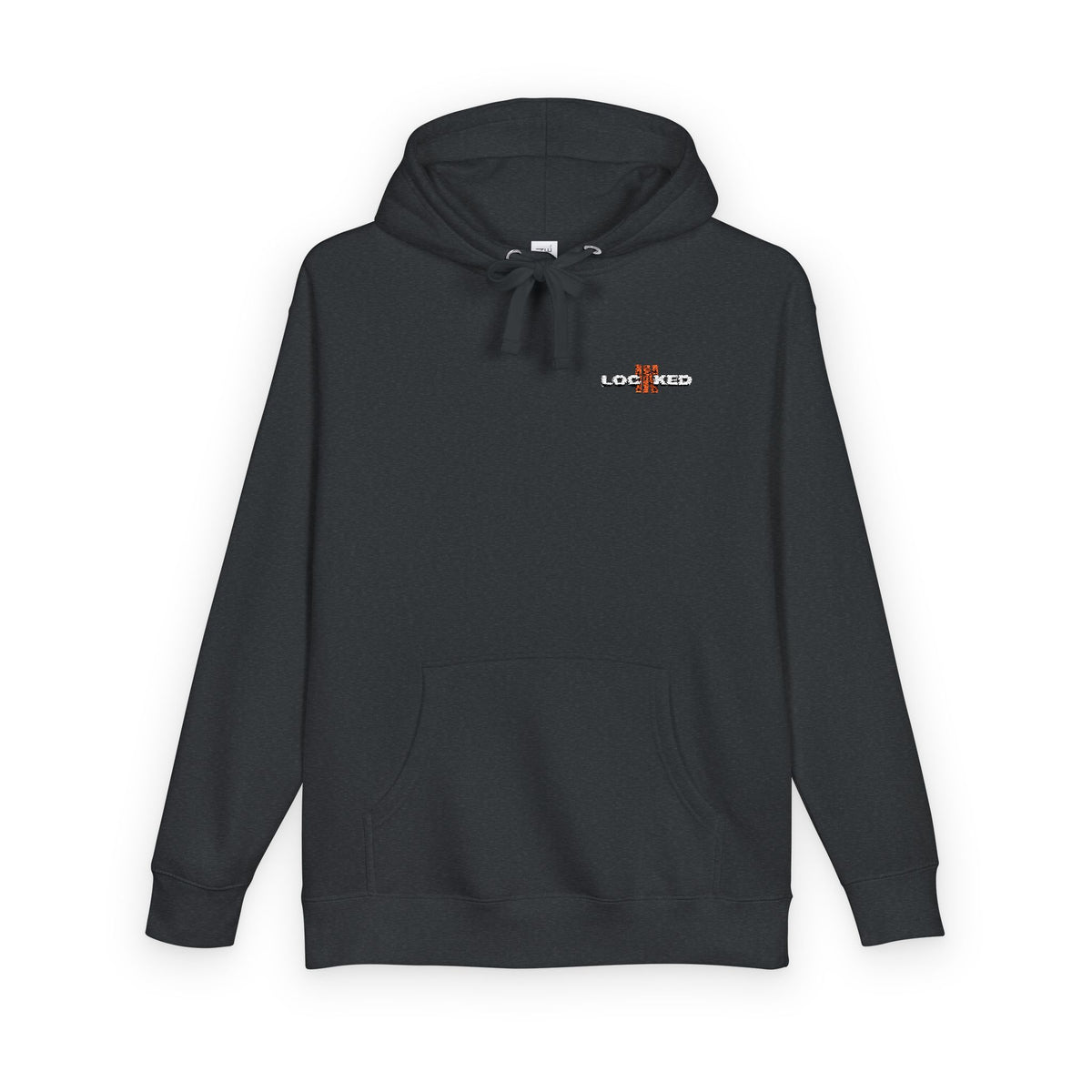 "LOCKED IN" - Embroidered hoodie (White Text)