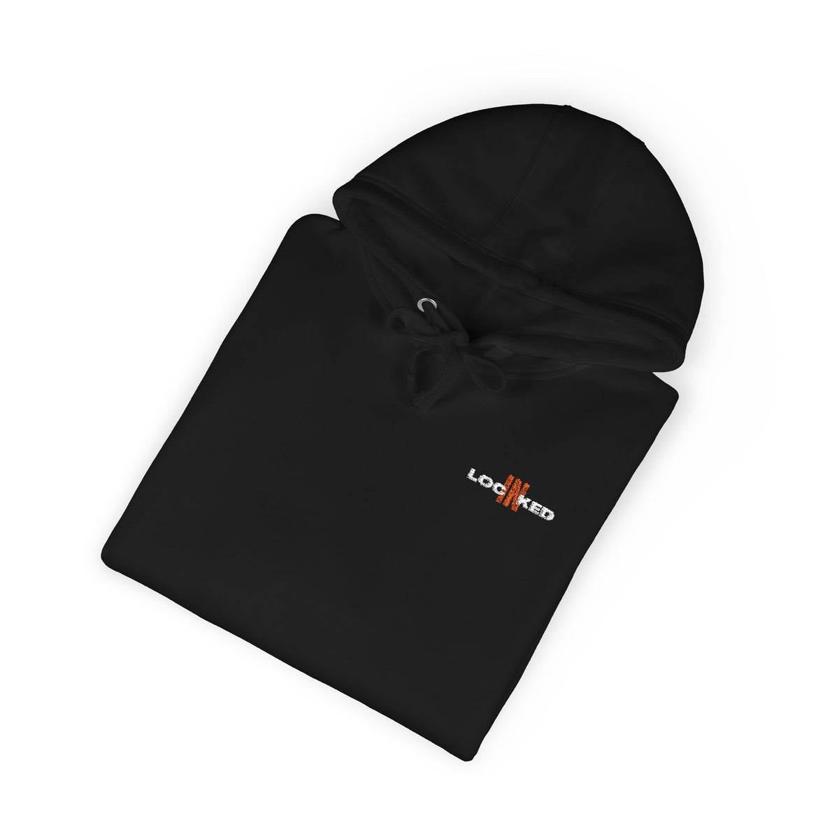 "LOCKED IN" - Embroidered hoodie (White Text)