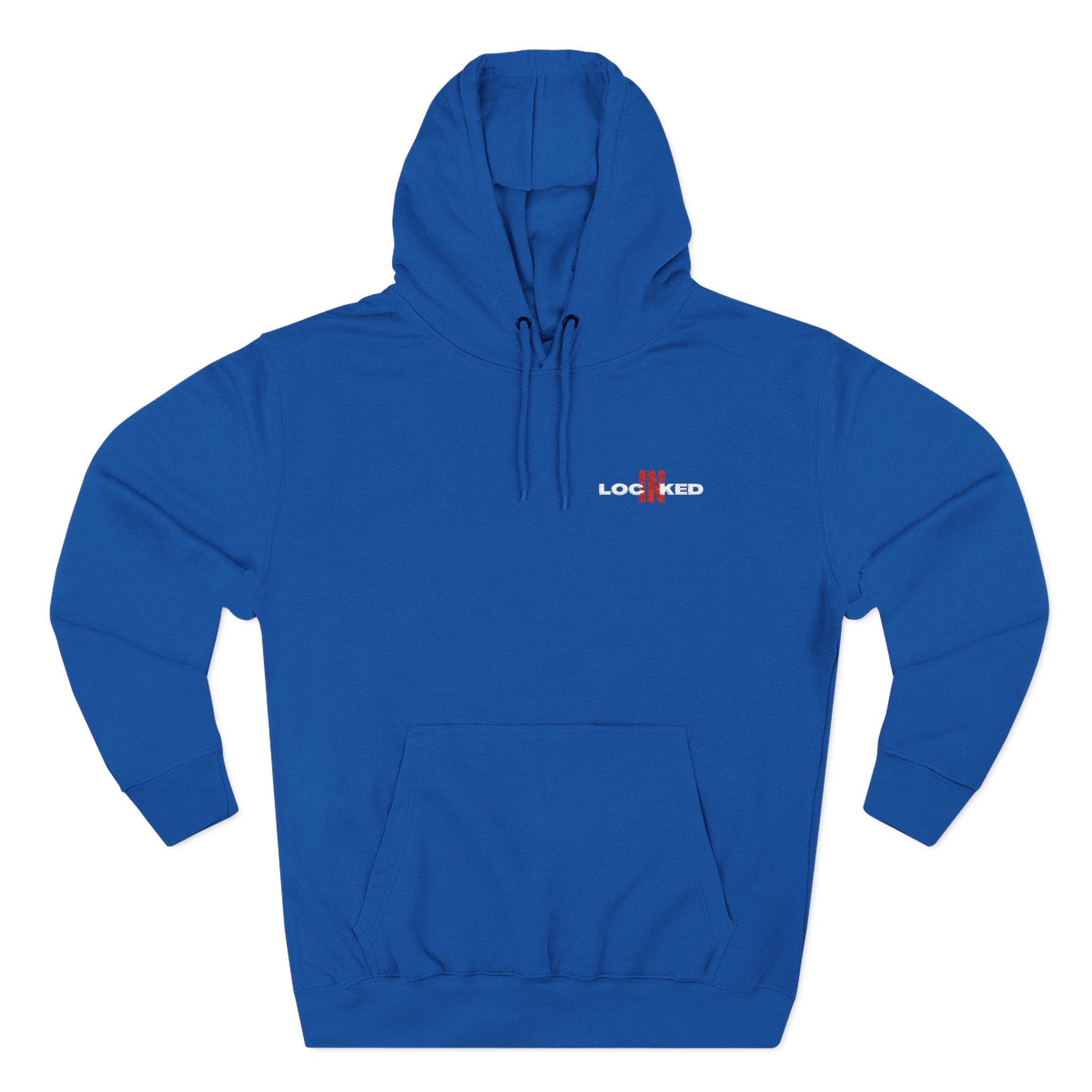 "LOCKED IN" - Embroidered Hoodie (WHITE)
