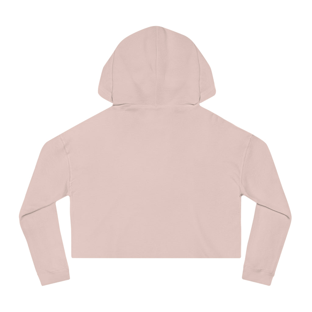 "Locked In" Cropped Hooded Sweatshirt (WHITE PRINT)