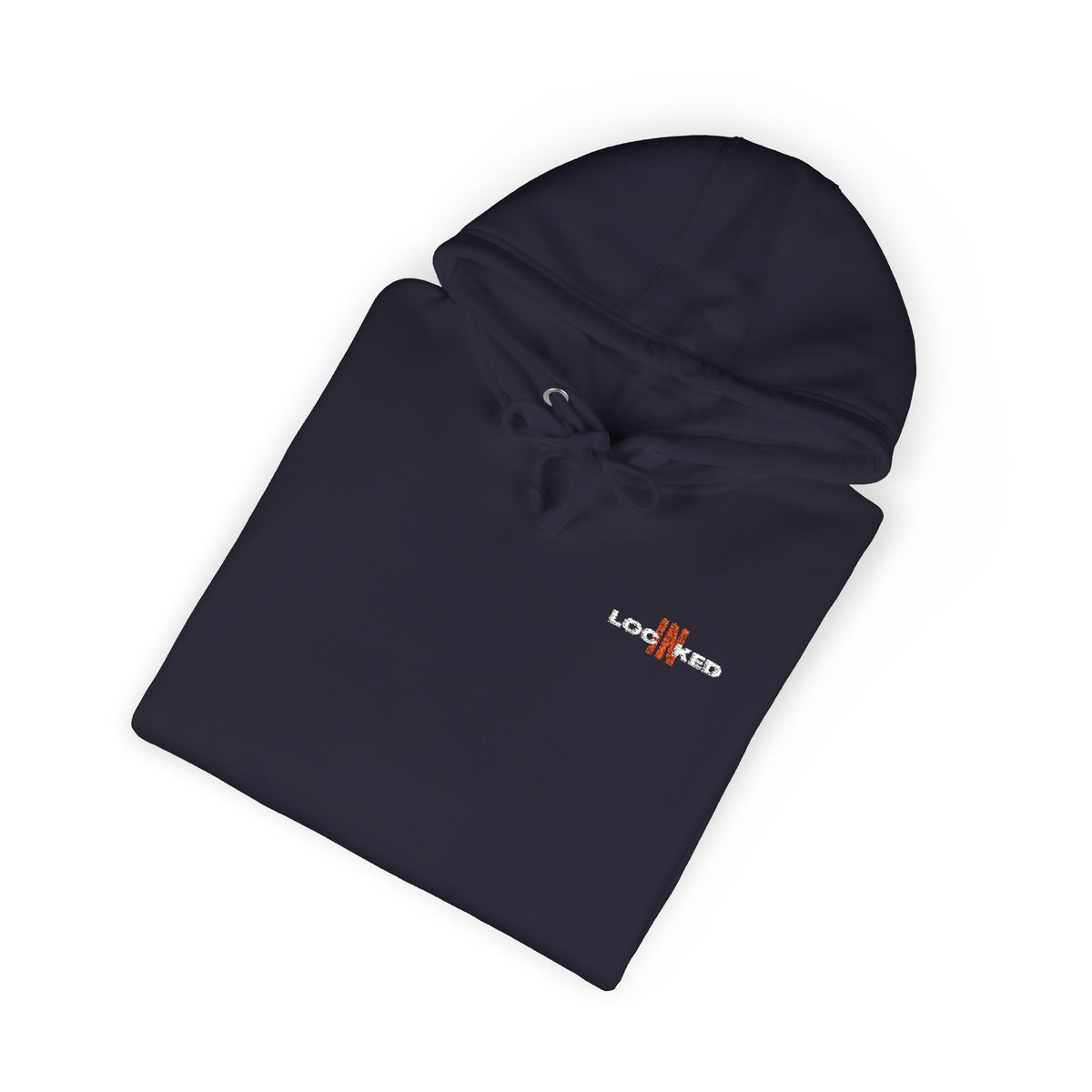 "LOCKED IN" - Embroidered hoodie (White Text)