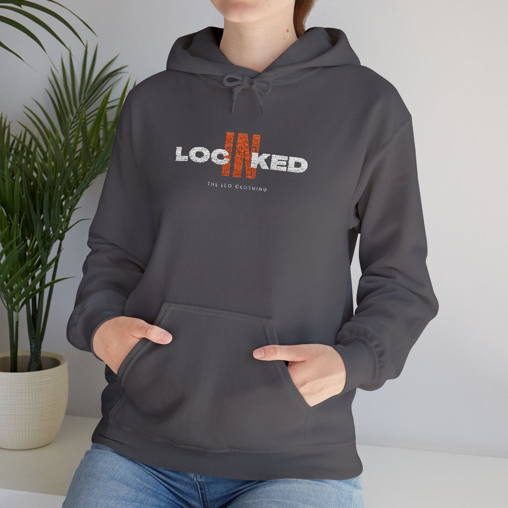 "Locked In" Graphic Hoodie — Premium Dark Text Streetwear