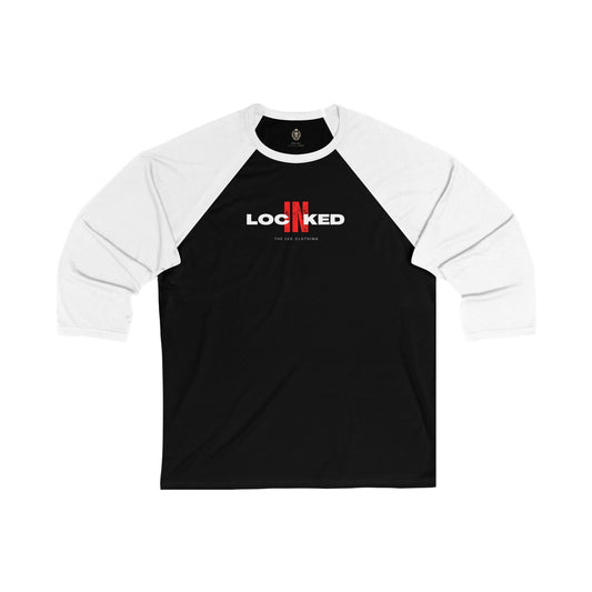 "Locked In" Baseball Tee (BLACK)