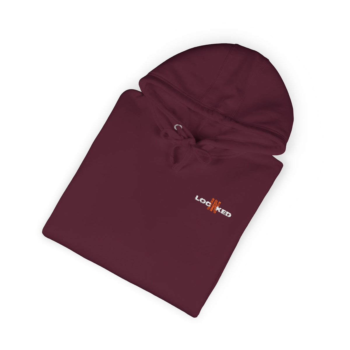 "LOCKED IN" - Embroidered hoodie (White Text)