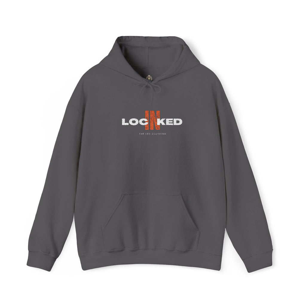 "Locked In" Graphic Hoodie — Premium Dark Text Streetwear