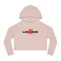 "Locked In" Cropped Hooded Sweatshirt (BLACK PRINT)