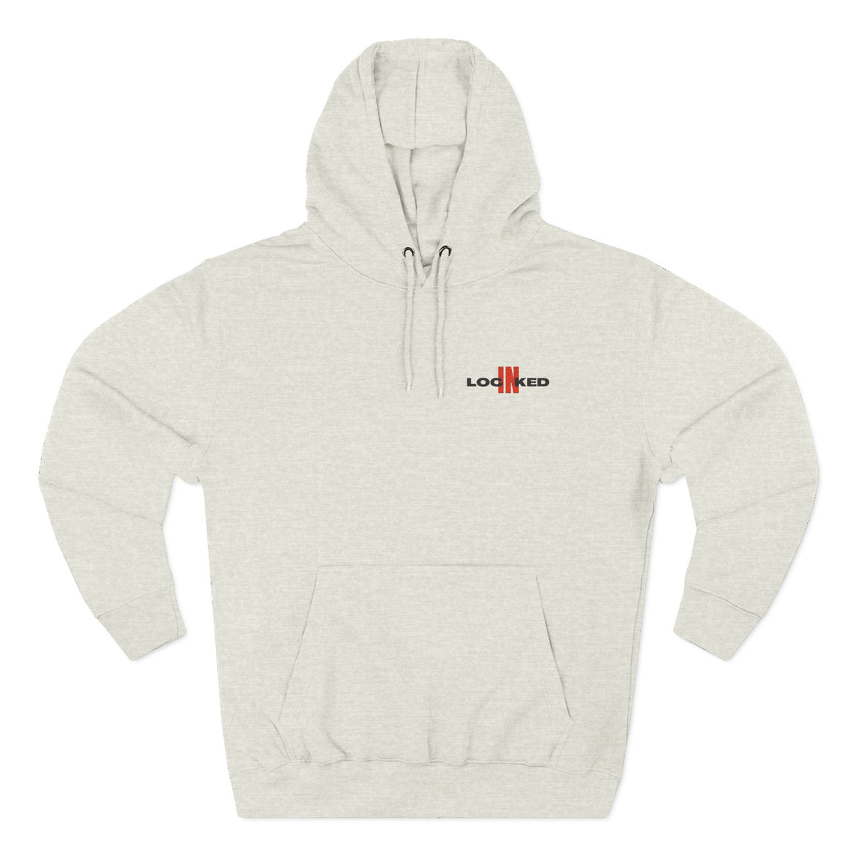 "LOCKED IN" - Embroidered Hoodie (BLACK)
