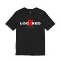 Locked In Graphic Tee — “LOCKINED” Red Accent Motivational Shirt