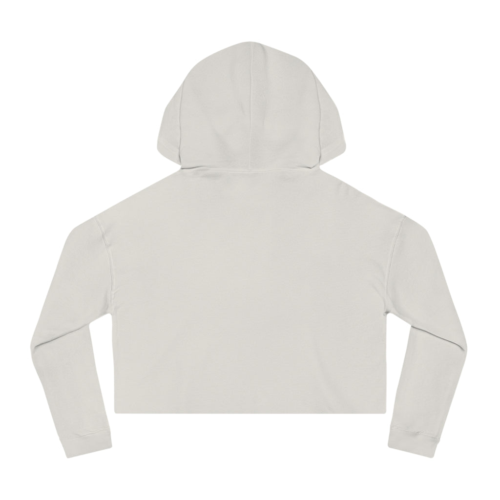 "Locked In" Cropped Hooded Sweatshirt (BLACK PRINT)