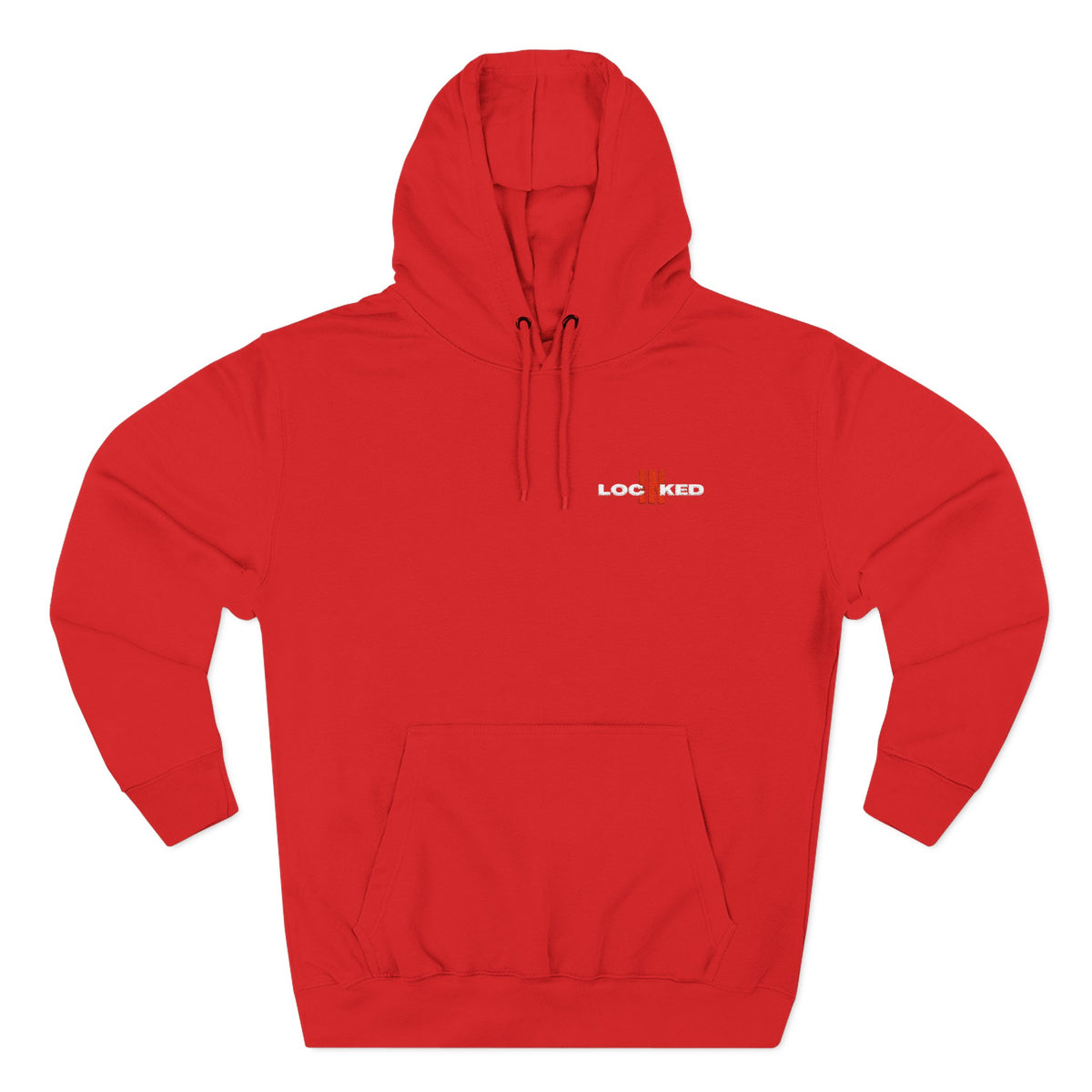 "LOCKED IN" - Embroidered Hoodie (WHITE)