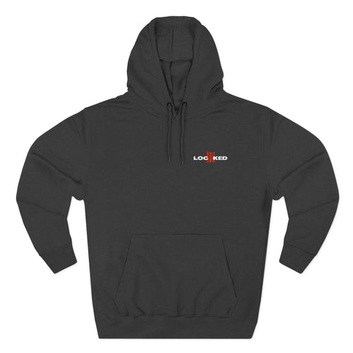 "LOCKED IN" - Embroidered Hoodie (WHITE)