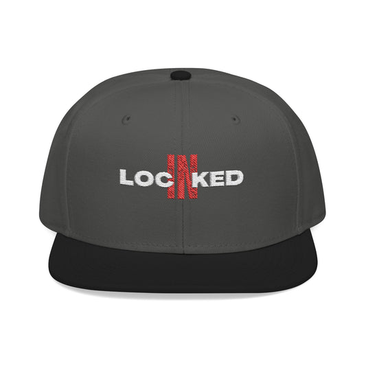 "Locked In" Embroidered Snap Back Hat