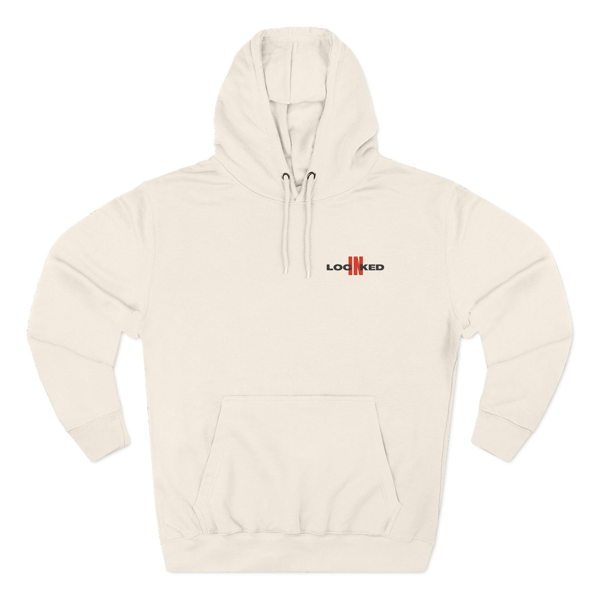 "LOCKED IN" - Embroidered Hoodie (BLACK)