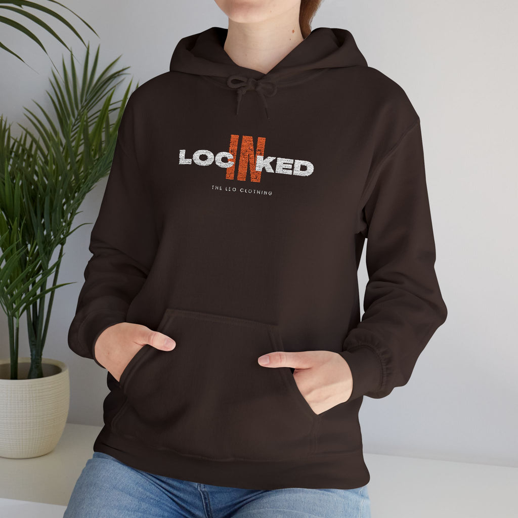 "Locked In" Graphic Hoodie — Premium Dark Text Streetwear