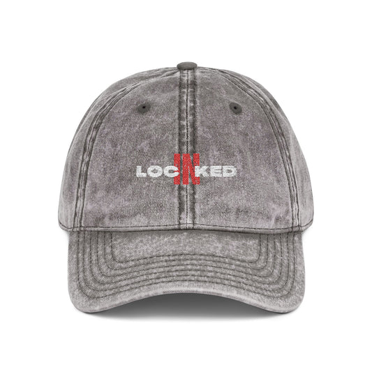"Locked In" Vintage Embroidered Cap