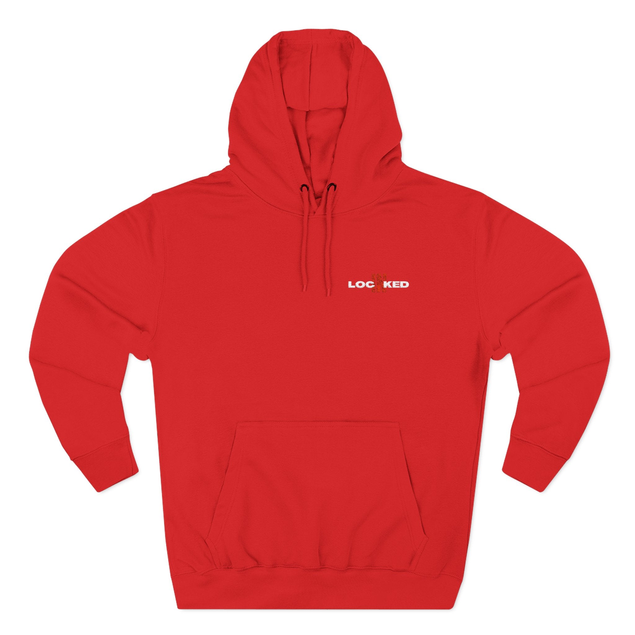 "LOCKED IN" - Embroidered Hoodie (WHITE)
