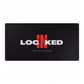 "LockedIn" Desk Mat — Black Gaming/Office Desk Pad with Bold "IN" Logo