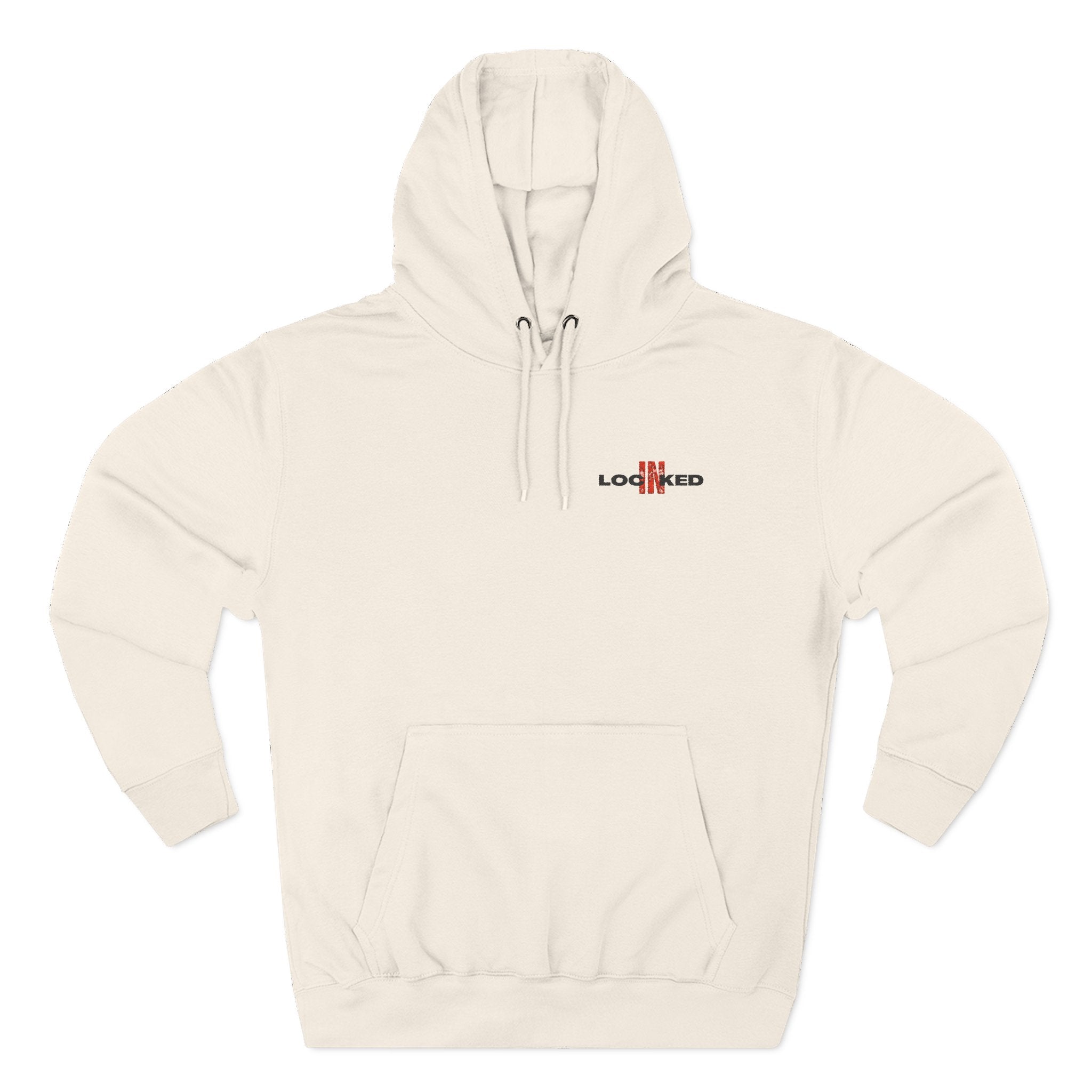 "LOCKED IN" - Embroidered Hoodie (BLACK)