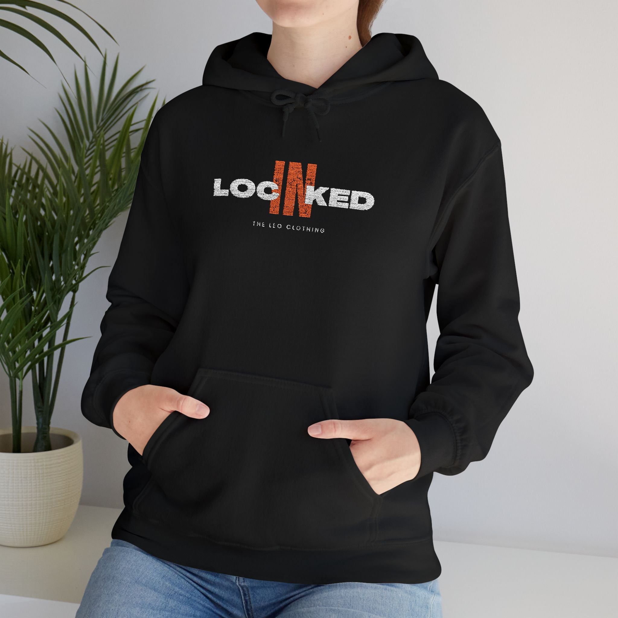 "Locked In" Graphic Hoodie — Premium Dark Text Streetwear