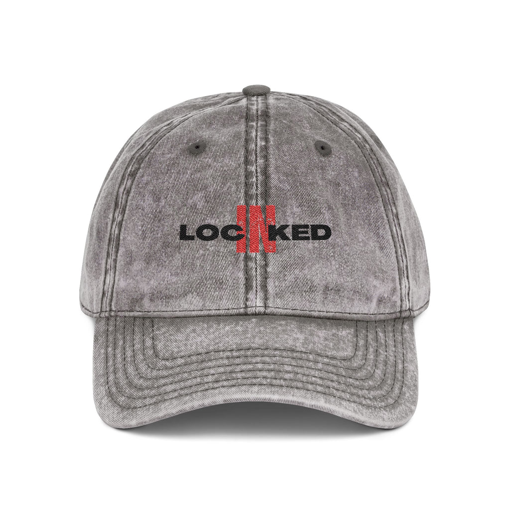 "Locked In" Vintage Embroidered Cap