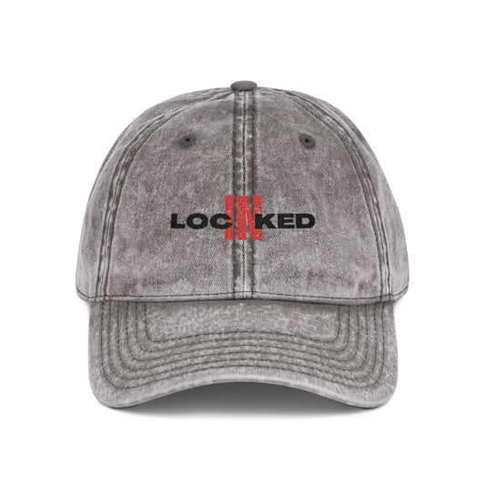 "Locked In" Vintage Embroidered Cap