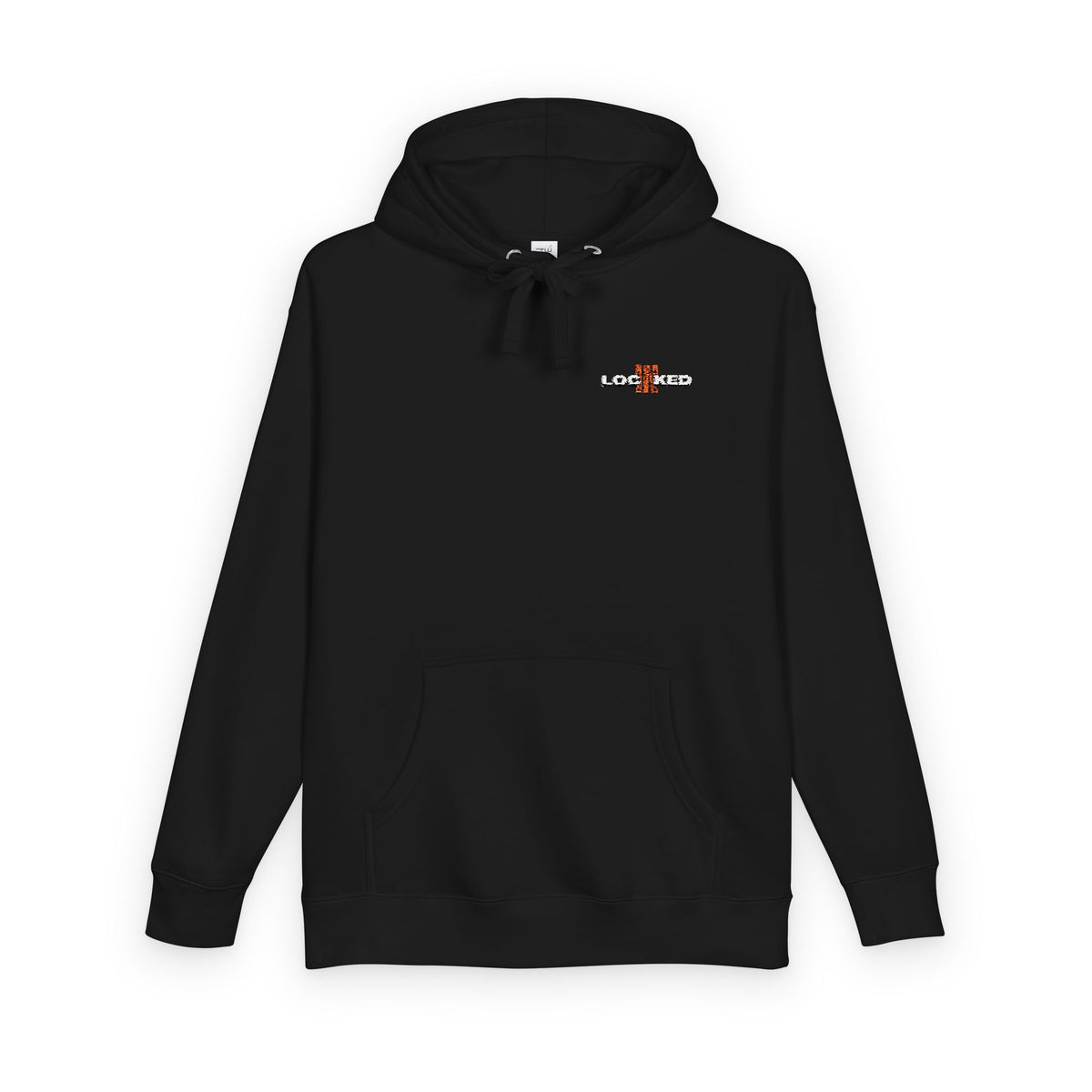"LOCKED IN" - Embroidered hoodie (White Text)