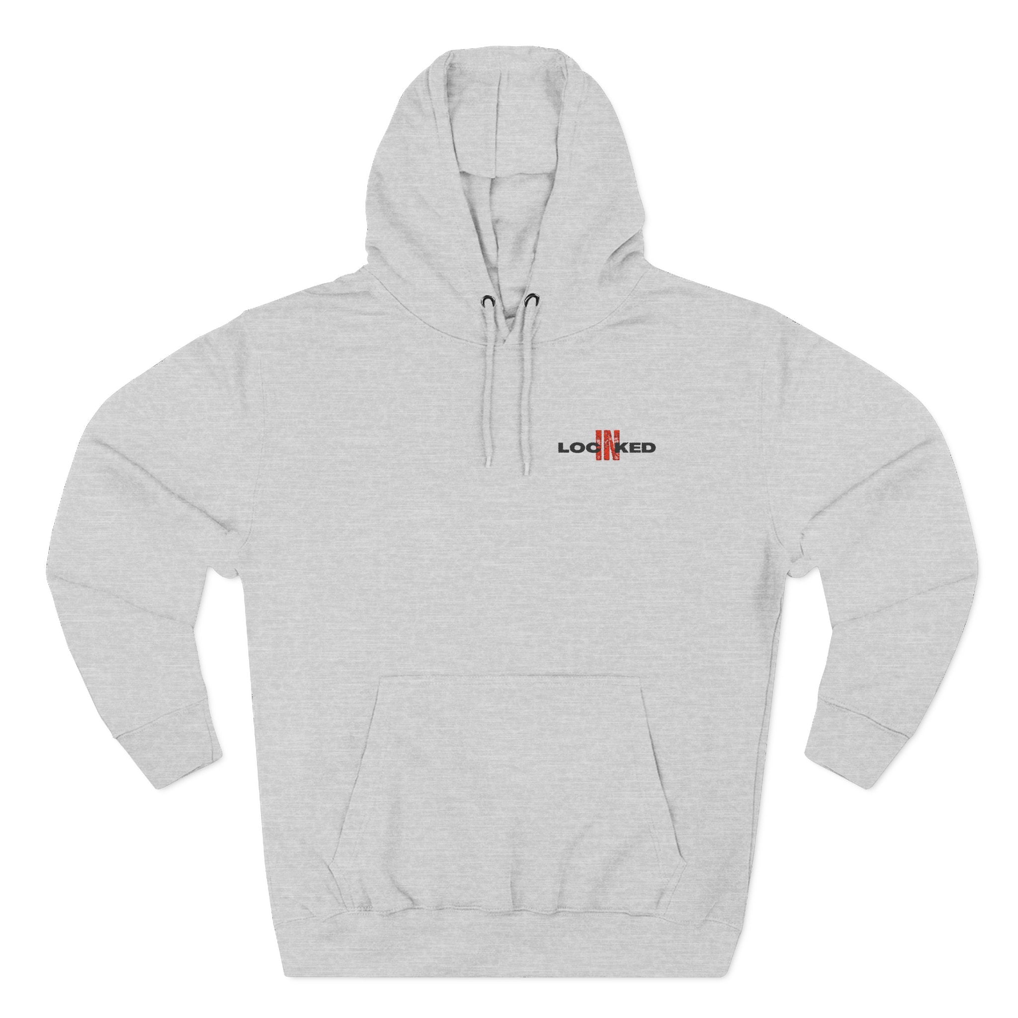 "LOCKED IN" - Embroidered Hoodie (BLACK)
