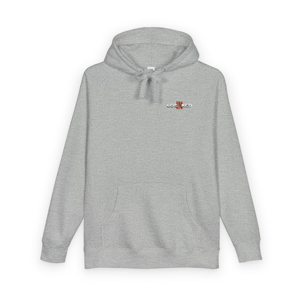 "LOCKED IN" - Embroidered hoodie (White Text)