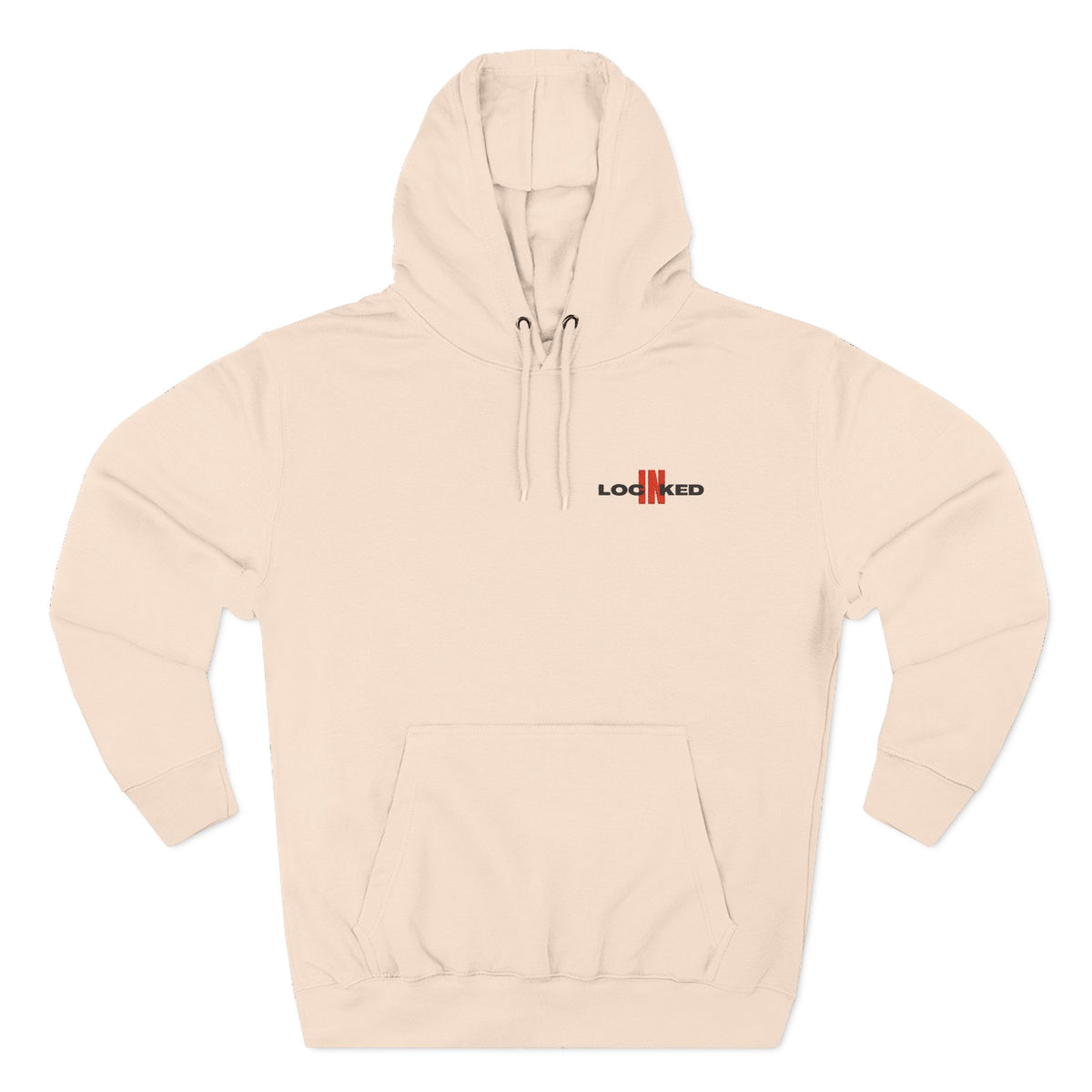 "LOCKED IN" - Embroidered Hoodie (BLACK)